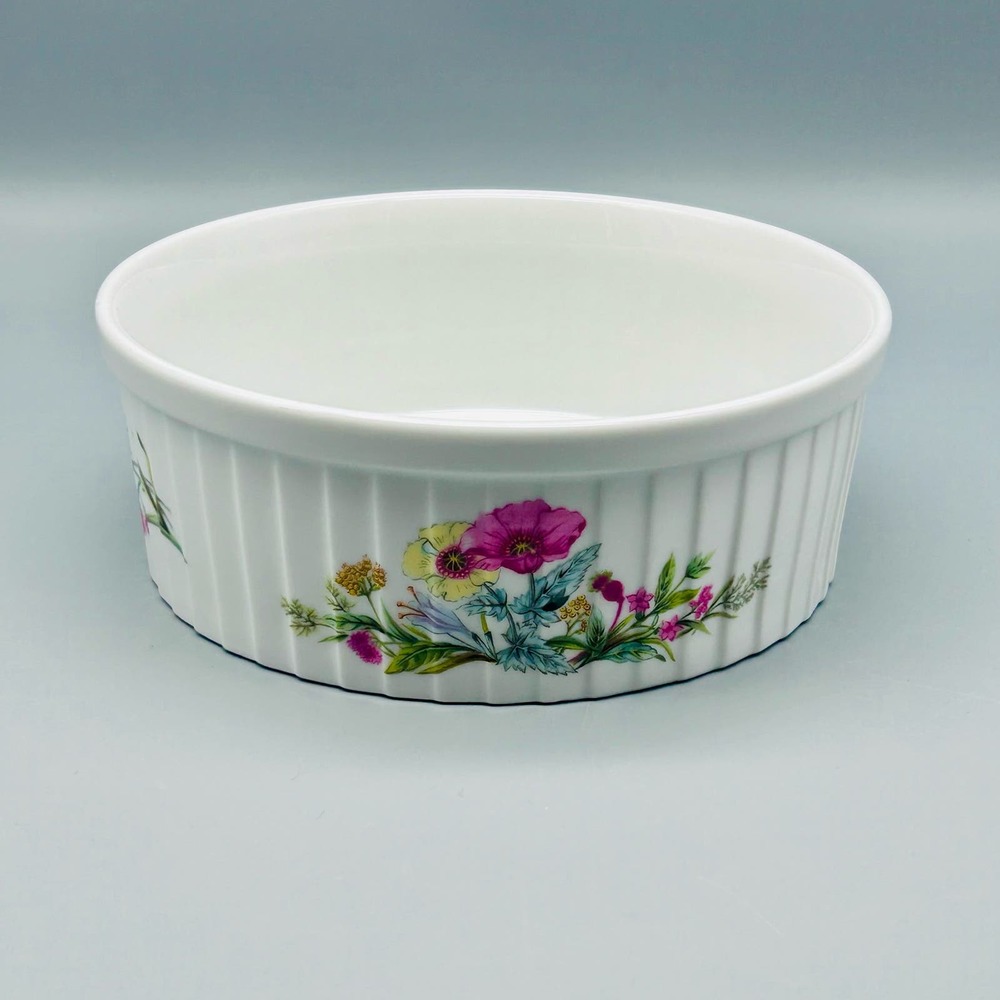 Heritage Porcelain Ovenware Floral Design Casserole Dish 7”